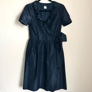 J. Crew Silk Taffeta Wrap Dress